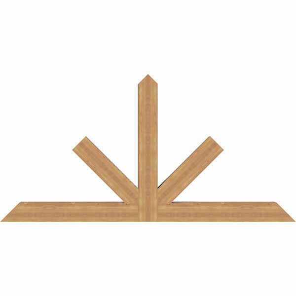 Ekena Millwork Saratoga Timber Gable Bracket, Western Red Cedar, 84"W x 42"H x 5 1/2"D x 5 1/2"F, 12/12 Pitch GBW084X42X0606SAR00SWR - main
